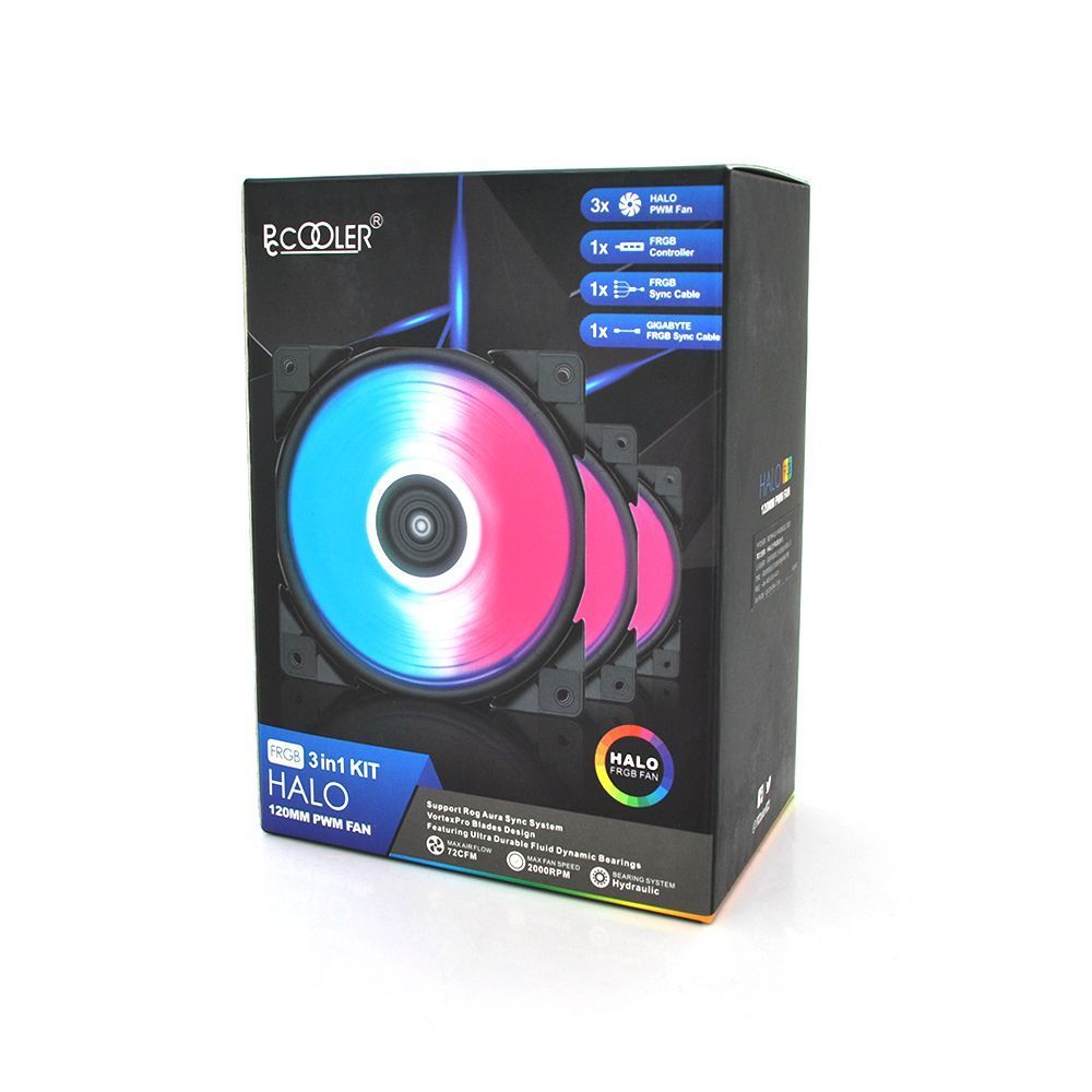 Система охлаждения универсальная Pccooler 5VRGB HALO, 3-pin, RPM 1800&plusmn;10%, BOX PcCooler купить в Украине