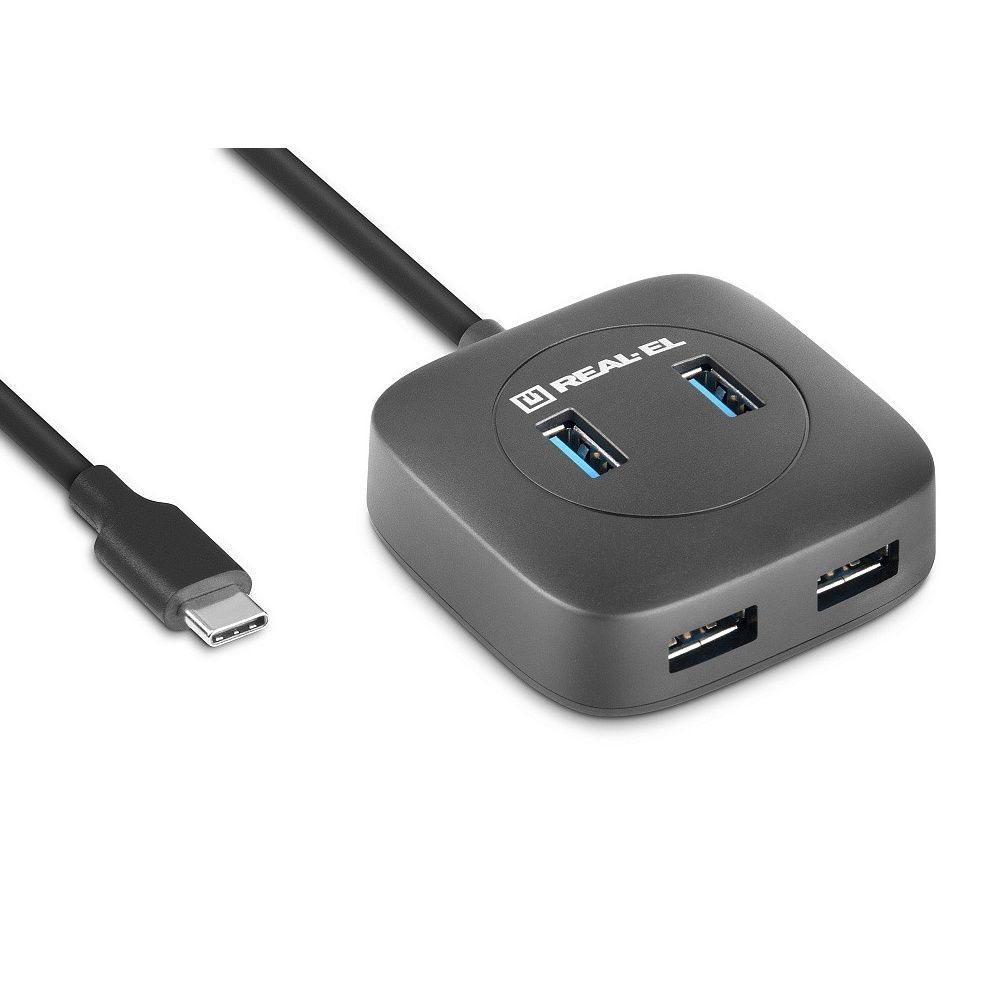 USB-хаб REAL-EL CQ-407 4 ports REAL-EL купити в Україні