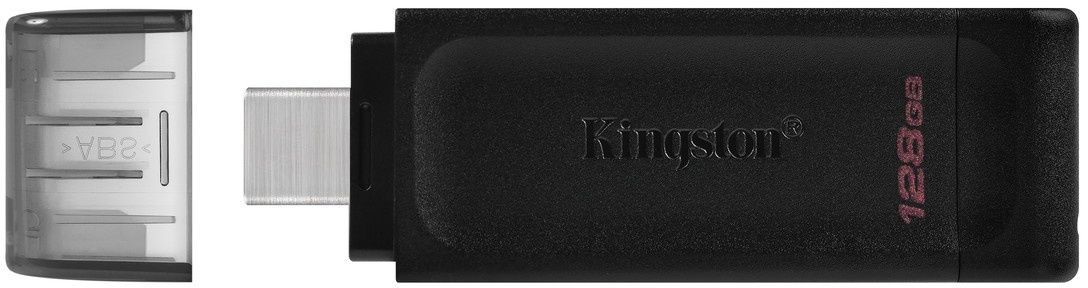 Флеш-накопичувач USB3.2 128GB Type-C Kingston DataTraveler 70 Black (DT70/128GB) Kingston купити в Україні
