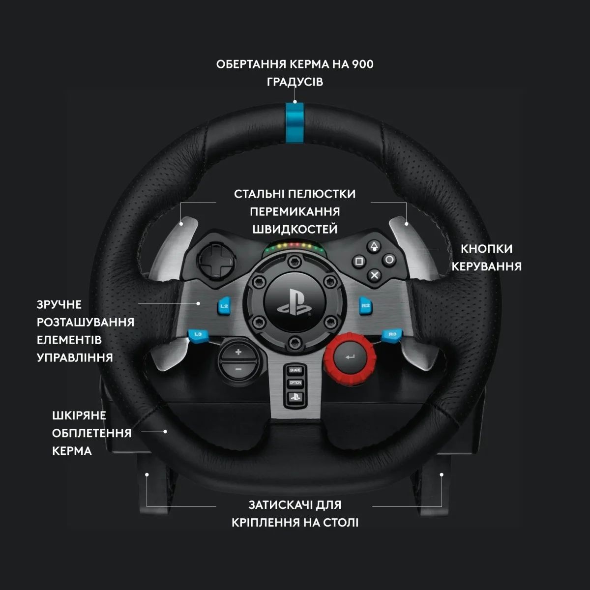 Кермо Logitech G29 Driving Force (941-000112) Logitech купити в Україні