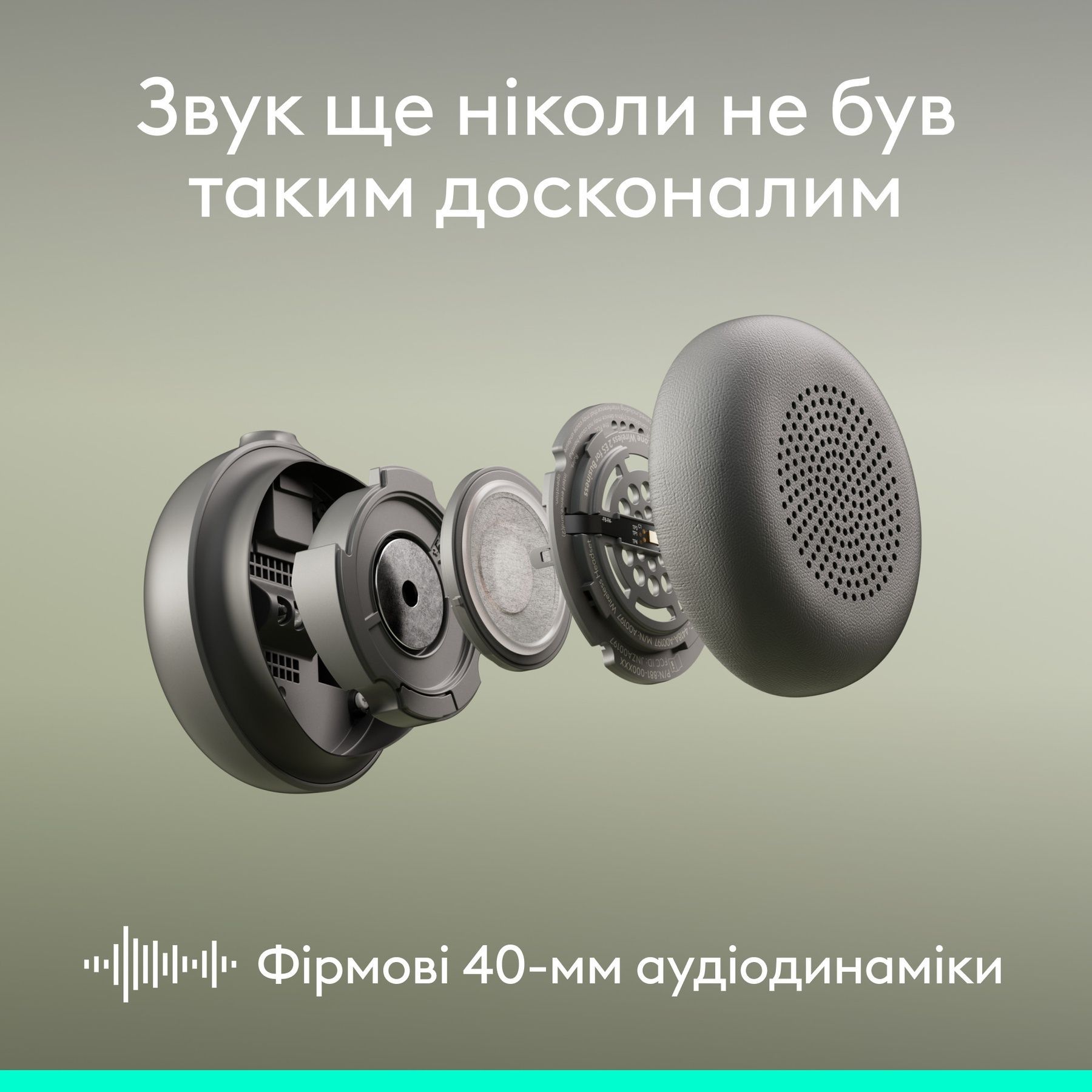 Bluetooth-гарнитура Logitech Zone Wireless 2 ES Off-White (981-001508) Logitech купить в Украине