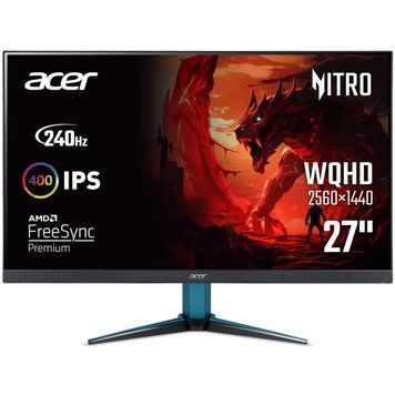 Монітор 27" Acer Nitro VG272UW2bmiipx (UM.HV2EE.201) 2560x1440 (2K) IPS 240Hz 1ms, 400cd/m&sup2;, 8-Bit, FreeSync, 2xHDMI, DP Acer купить в Украине