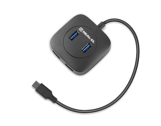 USB-хаб REAL-EL CQ-407 4 ports REAL-EL купити в Україні