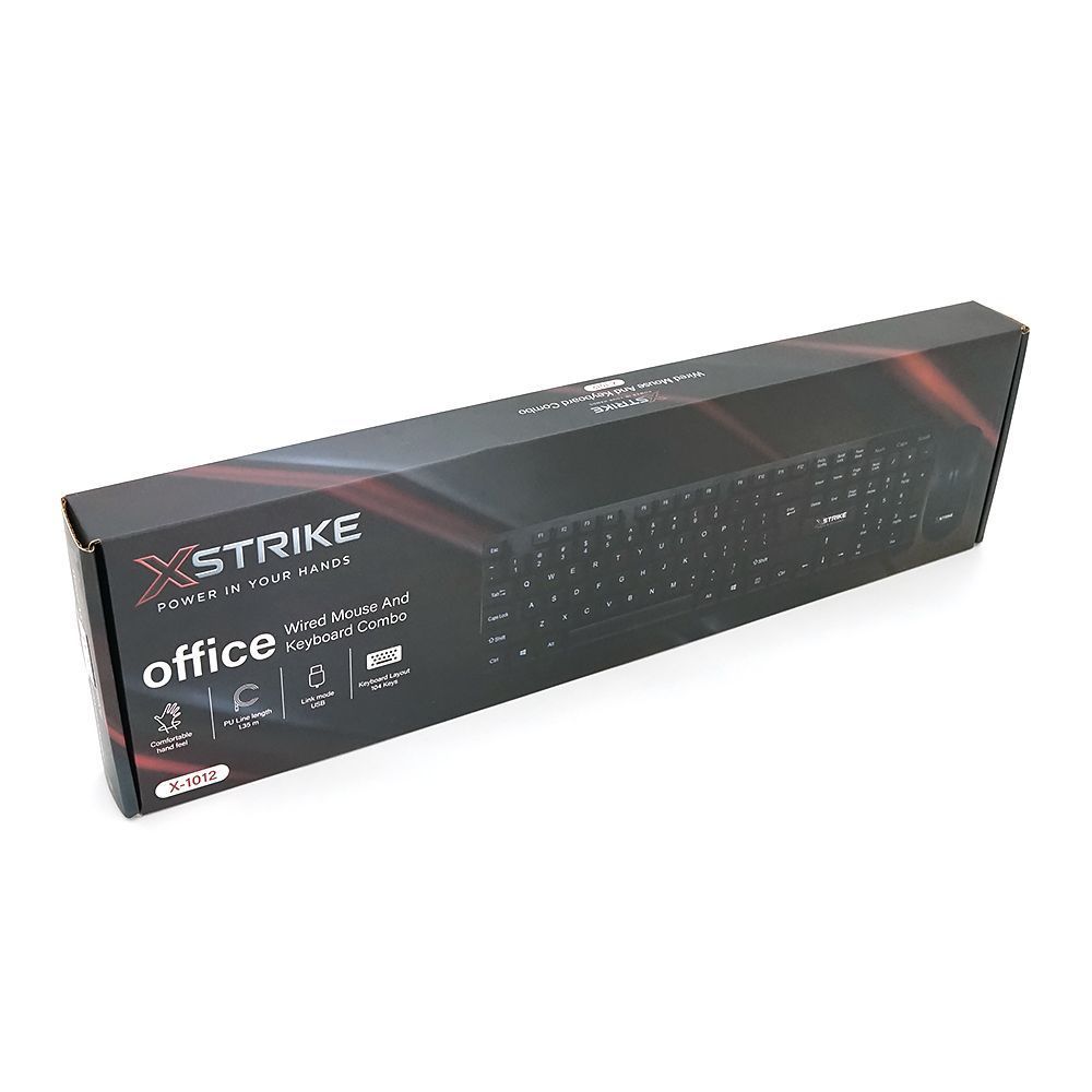 Комплект проводной KB+Mouse XSTRIKE X-1012, USB, (Eng / Укр / Pyc), Black, Box XSTRIKE купить в Украине