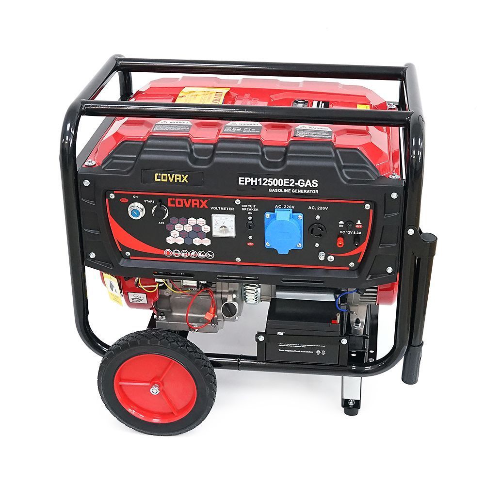 Генератор бензиновый COVAX EPH12500E2-GAS, 8.0kW, бензин / газ, однофазный 220V, 50Hz, DC12V, 18HP, Electric Starter, tank 25L, 705x560x570mm, 86kg COVAX купить в Украине