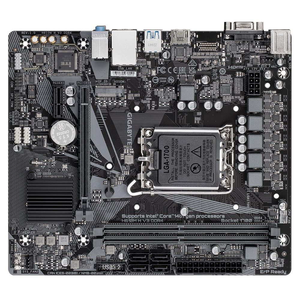 Материнська плата Gigabyte H610M H V3 DDR4 Socket 1700 Gigabyte купити в Україні