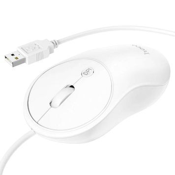 Миша провідна HOCO GM13W, 1000DPI, White, Box HOCO купити в Україні