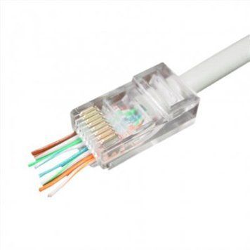 Коннектор RJ 45 Cablexpert (LC-PTU-01/100) со сквозными отверстиями (100 шт/уп) Cablexpert купить в Украине