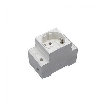 Розетка ELM SO-10E-DIN с заземлением на DIN-рейку 16A Белая (41-0023) ELM купить в Украине