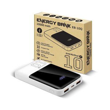 Универсальная мобильная батарея everActive EB-10Q 10000mAh White everActive купить в Украине