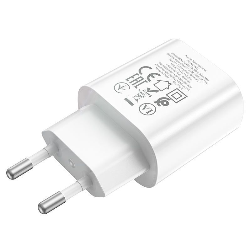СЗУ HOCO N22, 1xUSB-C, PD25W, White, Box HOCO купить в Украине