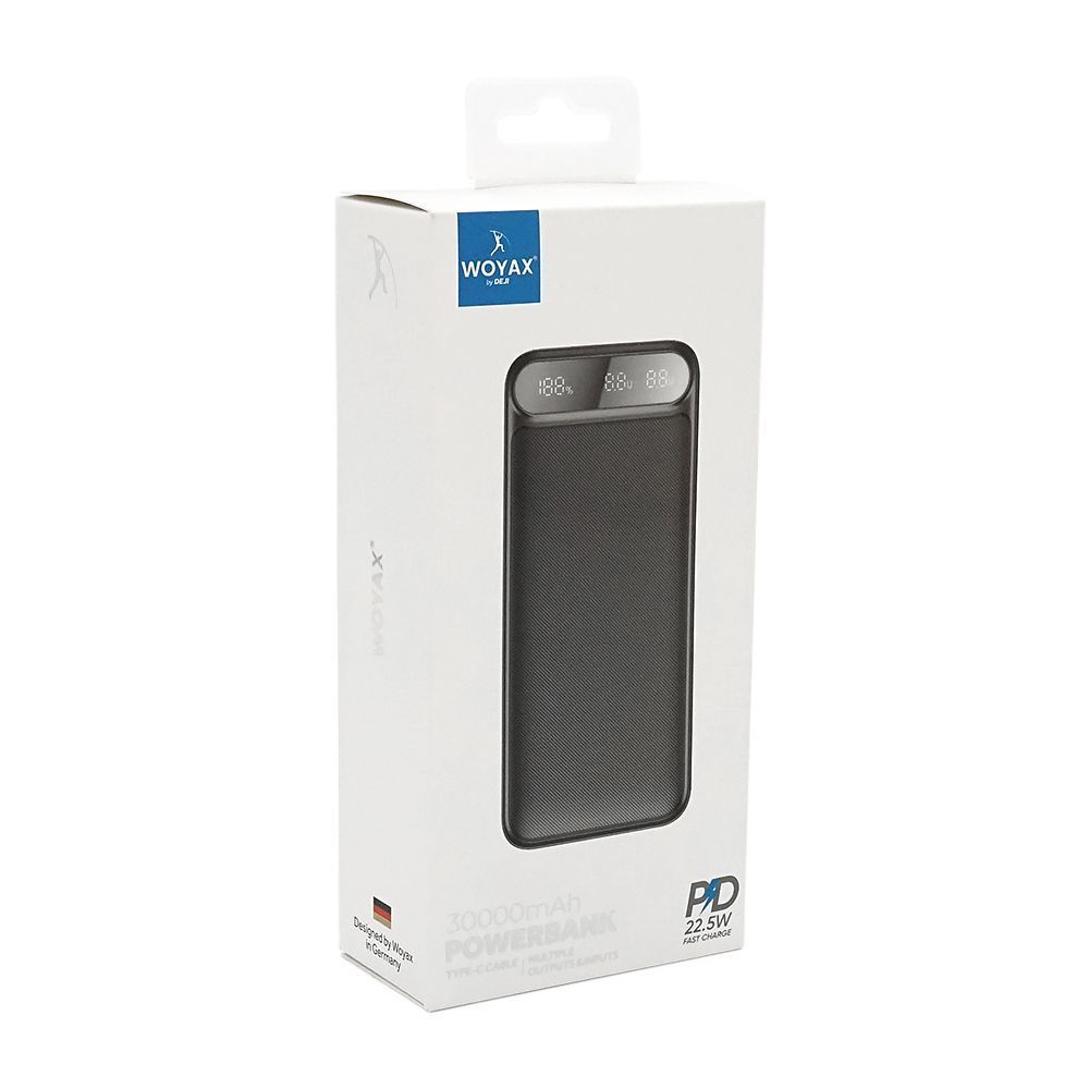 Power Bank WOYAX WY-30F 30000mAh, 22.5W, Black, 0.580kg, Box WOYAX купить в Украине