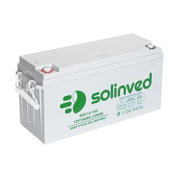 Акумуляторна батарея SOLINVED 150-12 GEL 12V 150 Ah (483 x 170 x 238), 43.6 kg Grey Q1 / 48 GW купити в Україні