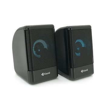 Колонки 2.0 Kisonli L-8080 для ПК и ноутбука, USB + 3.5mm, 2x3W, 20Hz- 20KHz, 20X11X13mm, black KISONLI купить в Украине
