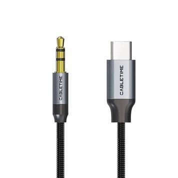 Кабель Cabletime USB Type-C - Audio 3.5 мм (M/M), 1 м, Black (CF16H) Cabletime купить в Украине