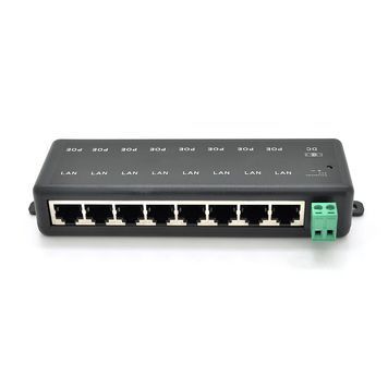 8-портовий POE-інжектор живлення, з 8xRJ45 портами Ethernet 10 / 100Мбит / с, IEEE802.3af / at, 12-48V, PIN45+ / 78- Voltronic купити в Україні