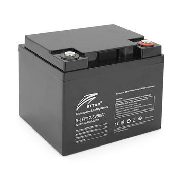 Аккумуляторная батарея Ritar LiFePO4 12,8V 50Ah 640Wh BMS25@4S (198х166х169 мм), 6.5kg Q2 Ritar купить в Украине