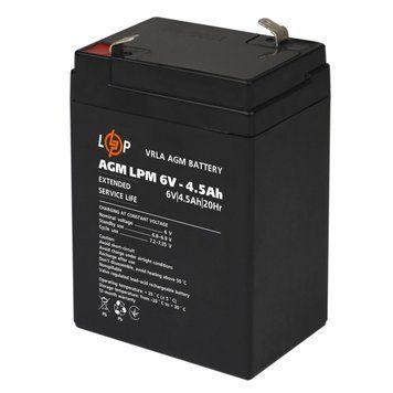 Акумуляторна батарея LogicPower LPM 6V 4.5AH (LPM 6 - 4.5 AH) AGM LogicPower купити в Україні