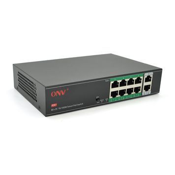 8ми портовий PoE комутатор з автоперезапуском ONV-H1108PSD, 8хРоЕ 100 Мбіт + 2хUplink 100 Мбіт до 250м, IEEE802.3af / at, загальна потужність120 Вт ONV купити в Україні
