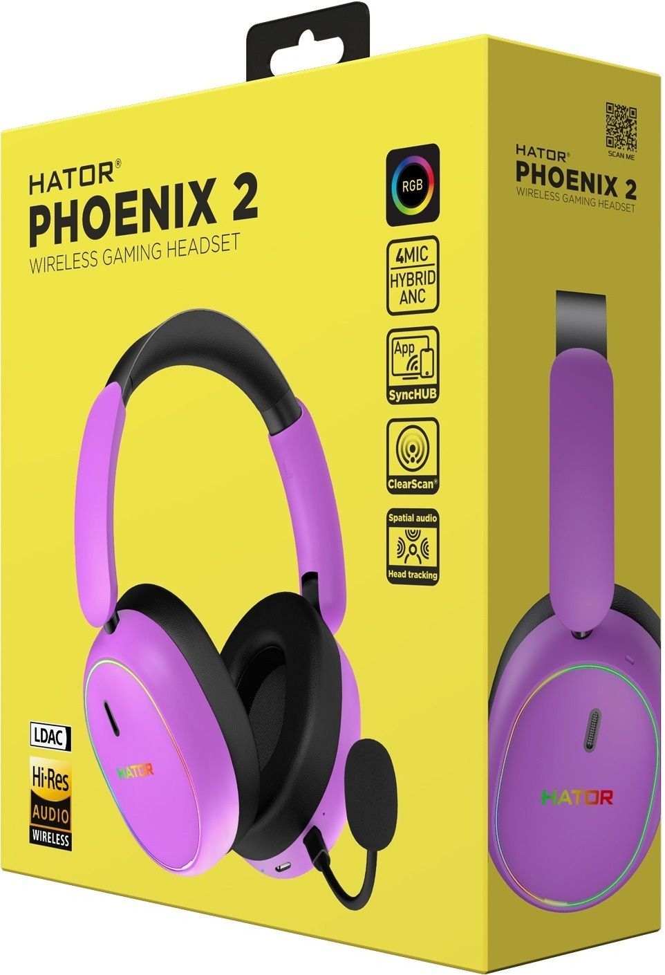 Гарнітура Hator Phoenix 2 Wireless Violet (ESH42) Hator купити в Україні