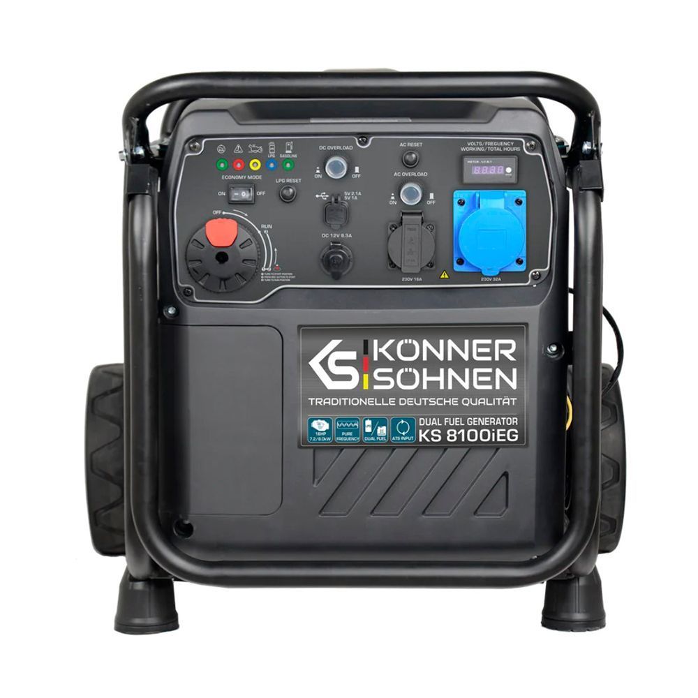 Генератор инверторный ГАЗОБЕНЗИНОВЫЙ Konner&amp;Sohnen KS 8100iEG, 8kW (8.5kW), однофазный, 220V, 50Hz, обьем 20л Konner&amp;Sohnen купить в Украине