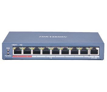 8 портовий POE комутатор Hikvision DS-3E0109P-E(C) 8xRJ45 (100M) PoE + 1x RJ45 (100M) Hikvision купити в Україні