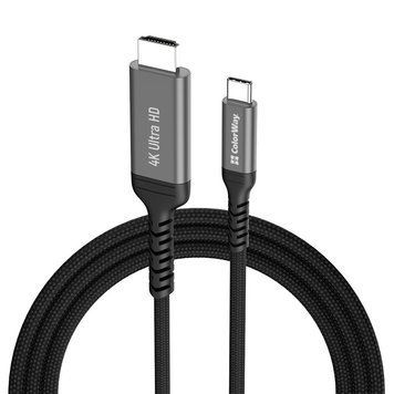 Кабель ColorWay HDMI - USB Type-C (M/M), 4K/60 Гц, 2 м, Black (CW-CBCHD077-BK) ColorWay купить в Украине