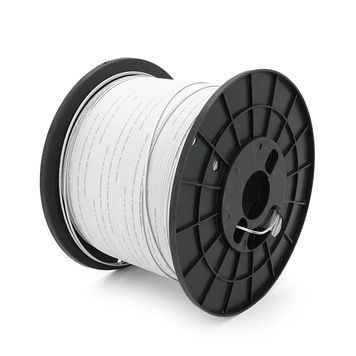 Кабель волоконно-оптичний PiPo FTTH 1-волоконний GJFXH-1B6a, плоский з допустимим розтягуючим зусиллям 1,0 кН, для внутрішніх робіт, бухта 1км, White PiPo купити в Україні