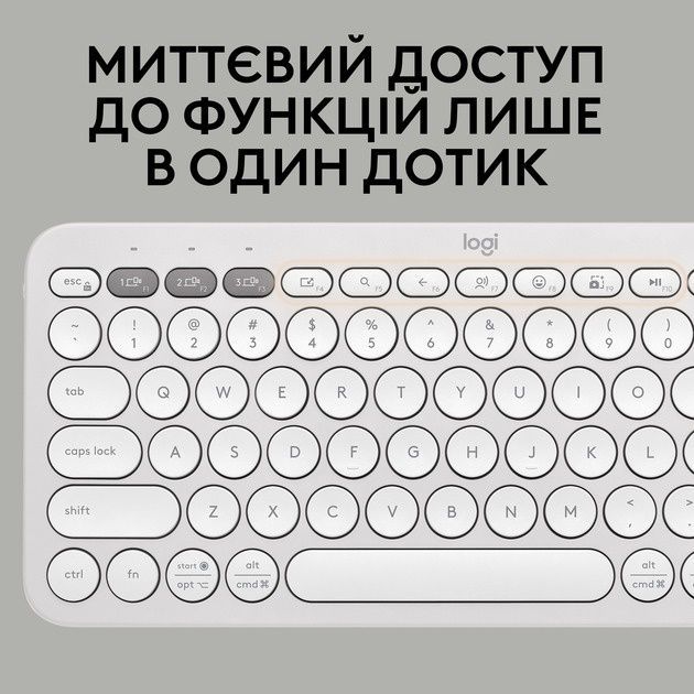 Комплект (клавіатура, миша) бездротовий Logitech Pebble 2 Combo White (920-012240) Logitech купити в Україні