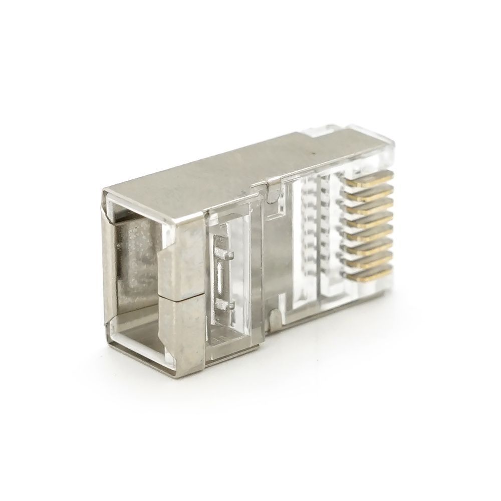 Конектор Merlion RJ-45 8P8C FTP Cat-6 (50 шт / уп.) екранований, подвійний (позолочені) MERLION купити в Україні