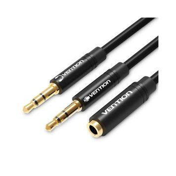 Кабель Vention 3.5 мм - 2х3.5 мм (M/F), 1 м, Black (BBTBF) Vention купить в Украине