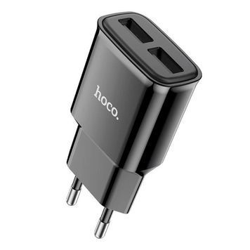 СЗУ 110-240V HOCO C88A, 2xUSB, 2.4A, Black, Box HOCO купить в Украине