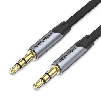 Кабель Vention Audio 3.5 мм - 3.5 мм (M/M), 1 м, Metal Type, чорний/сріблястий (BAPHF) Vention купити в Україні