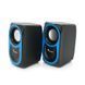 Колонки 2.0 Hotmai HN-88 USB+3.5mm, 2x3W, 20Hz-18KHz, з регулятором гучності, Blue / Red, BOX, Q24 G-Force &mdash; фото