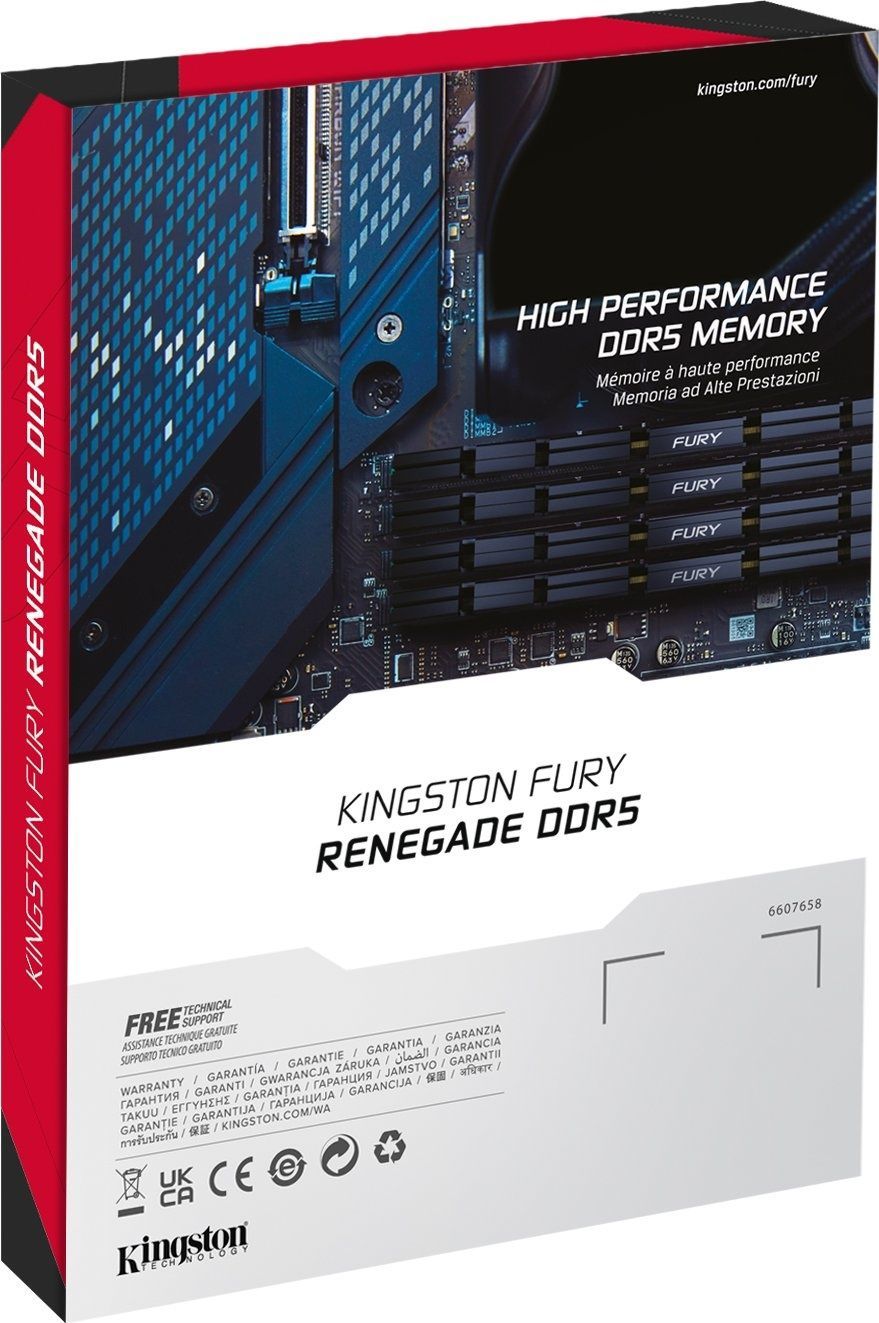 Модуль памяти DDR5 2x24GB/8400 Kingston Fury Renegade Silver (KF584CU40RSK2-48) Kingston купить в Украине
