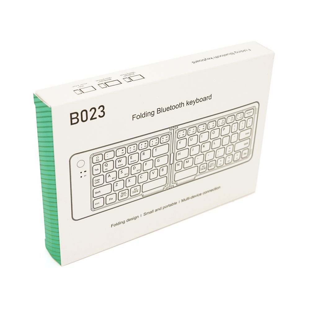 Клавіатура бездротова B023, розкладна, 67 клавіш, (Eng / Pyc), 2.4G, 280x92mm, Black, Box Voltronic купити в Україні