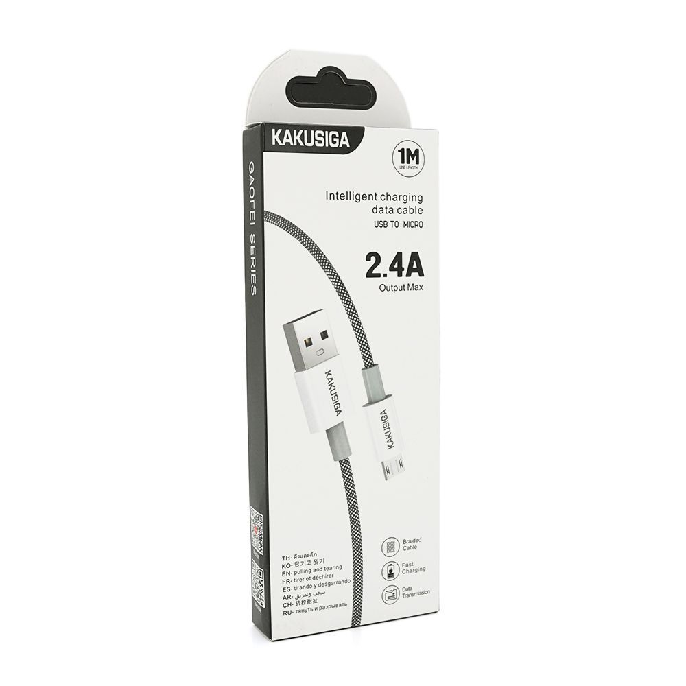Кабель iKAKU KSC-723 GAOFEI smart charging cable for micro, Black, длина 1м, 2.4A, BOX iKAKU купить в Украине