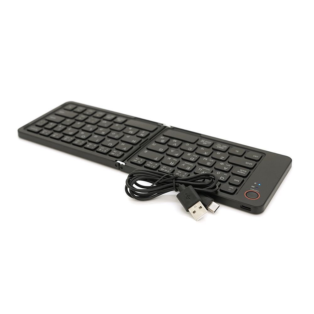 Клавіатура бездротова B023, розкладна, 67 клавіш, (Eng / Pyc), 2.4G, 280x92mm, Black, Box Voltronic купити в Україні