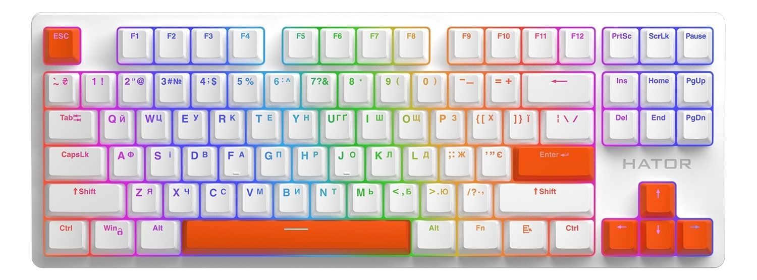 Набір кейкапів Hator PBT Keycaps Autograph Edition Orange (HTS-712) Hator купити в Україні