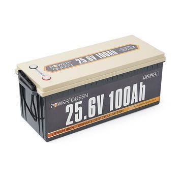 Аккумуляторная батарея LiFePO4 Power Queen 25.6V 100Ah, 2560Wh, BMS 100A, 532*207*215мм Kin купить в Украине