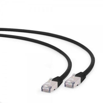 Патч-корд S/FTP Cablexpert (PP6A-LSZHCU-BK-1M) cat.6a, литой, 50u штекер с защелкой, 1м, черный Cablexpert купить в Украине