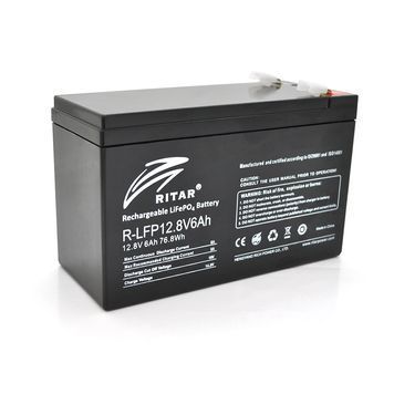 Аккумуляторная батарея Ritar LiFePO4 12,8V 6Ah (76,8Wh) BMS3A@4S ( 150 x 65 x 95 (100), 0,82kg Q10 Ritar купить в Украине