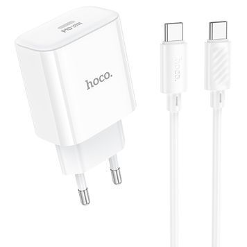 Набір СЗУ 110-240V HOCO C76A Pro+ Type-C кабель, USB-C, PD30W, кабель 1м, White, Box HOCO купити в Україні