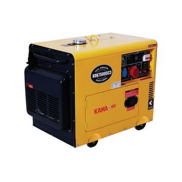 Генератор дизельний KDK7500SC3, 3-фазний 220 / 400V, 50Hz, 6.9kVA / 5.5kW, бак 14.5 л, витрата 1.5 л / год, пуск: стартер (без АКБ), 850х550х720 мм, 160 кг KAMA купити в Україні