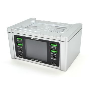 Зарядная станция с цифровой индикацией MECHANIC V-Power 8S, 4*QC3.0-, 4*PD3.1-5В3А,9В2.22A,12В1.67А. 220V / 115W.114*60*84mm MECHANIC купить в Украине