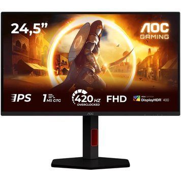 Монітор 25" AOC 25G4KUR (FHD) 1920&times;1080 (FHD) Fast IPS 420Hz 0,5ms, 350cd/m&sup2;, Adaptive Sync, G-SYNC Compatible, DisplayPort, HDMI, Pivot AOC купить в Украине