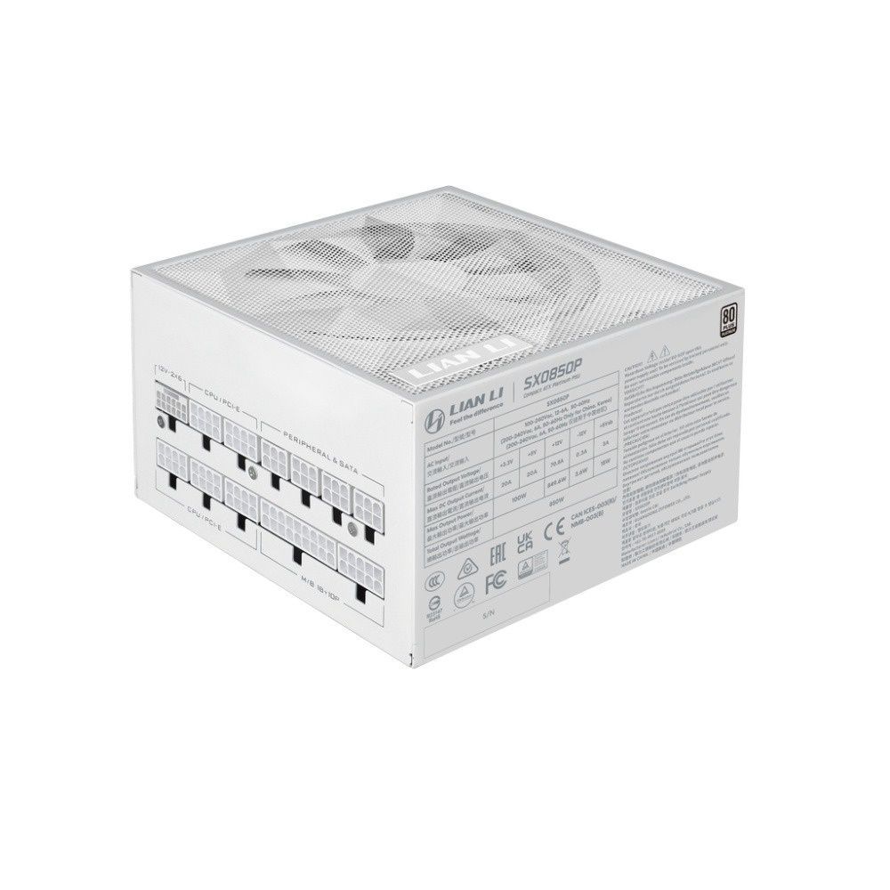 Блок питания Lian Li SX0850P White, EU Cord (G9P.SX0850P.W000.EU) Lian Li купить в Украине