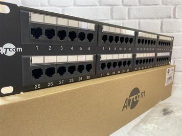 Патч-панель ATcom P5148 19" 48хRJ-45 UTP 2U cat.5е Atcom купити в Україні