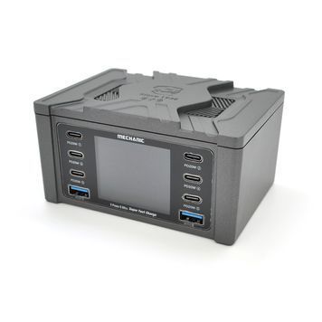 Зарядна станція з цифровою індикацією MECHANIC V-Power 8 Ultra, 2*QC3.0-5В3А,9В2A, 6*PD3.1-(5В / 9В / 12В / 15В)3А,20В2,25A, 220В / 160Вт. 114*60*84мм MECHANIC купити в Україні