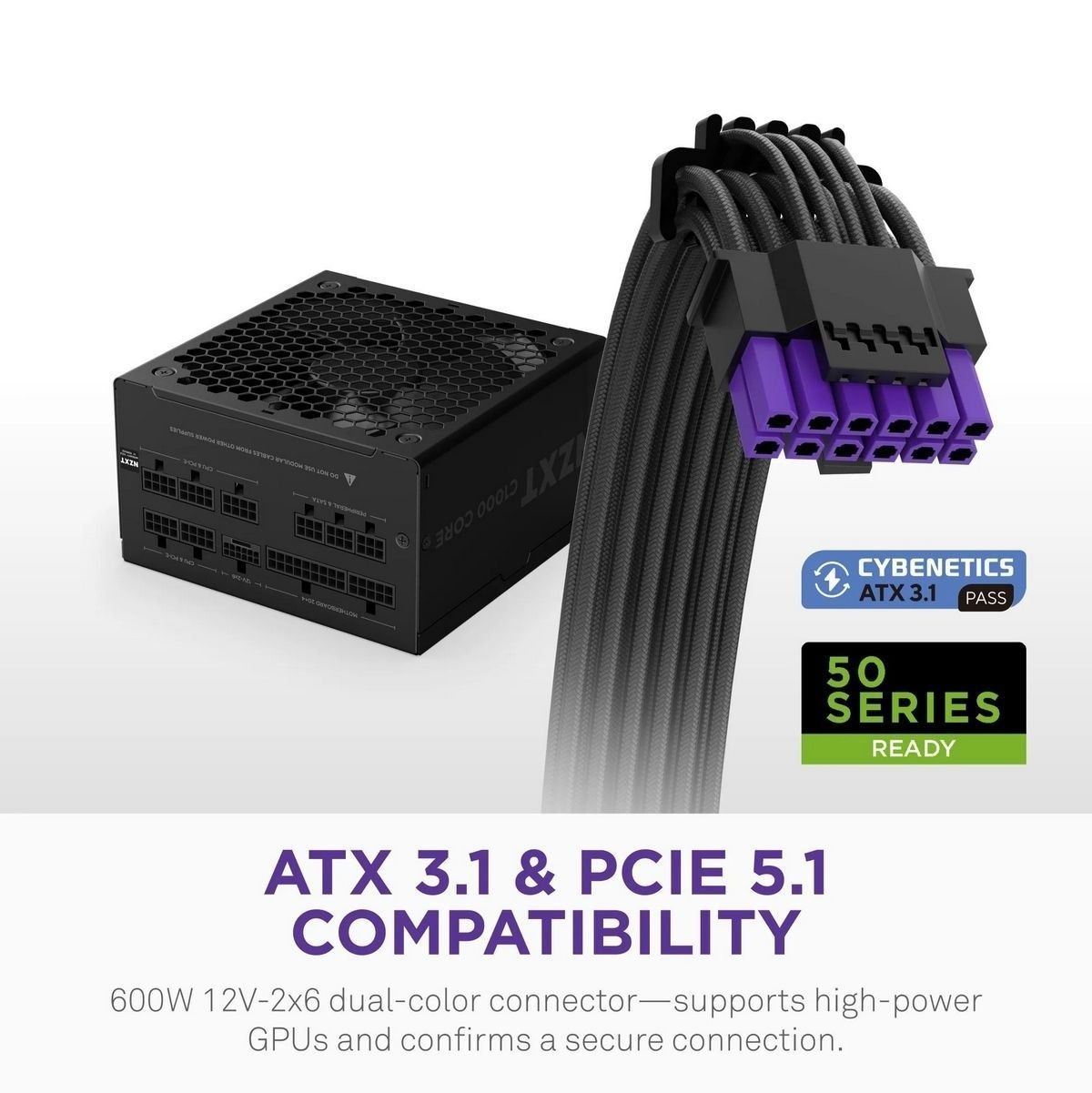 Блок живлення NZXT C1000W ATX 3.1 (PA-0G3BB-EU) 1000W, 80+ Gold NZXT купити в Україні
